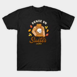 Suéter Weather Fall Inspired Skully Design T-Shirt